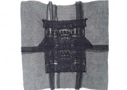 Yim Yen Sum - Disintegration and Restructuring of the Persistence Memory I (2018) | Embroidery on gauze, gauze dyed in acrylic; 58cm(H) x 58cm(W)