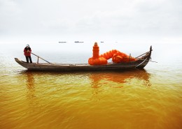 Anida Yoeu Ali - On the River (The Buddhist Bug series) (2013) | Archival Inkjet Print; 75cm x 112.5cm (edition of 5)
