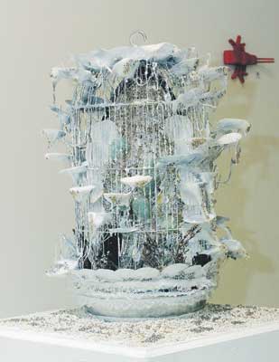Tiong’s Predicament, a bird cage which makes a statement on the excesses in society