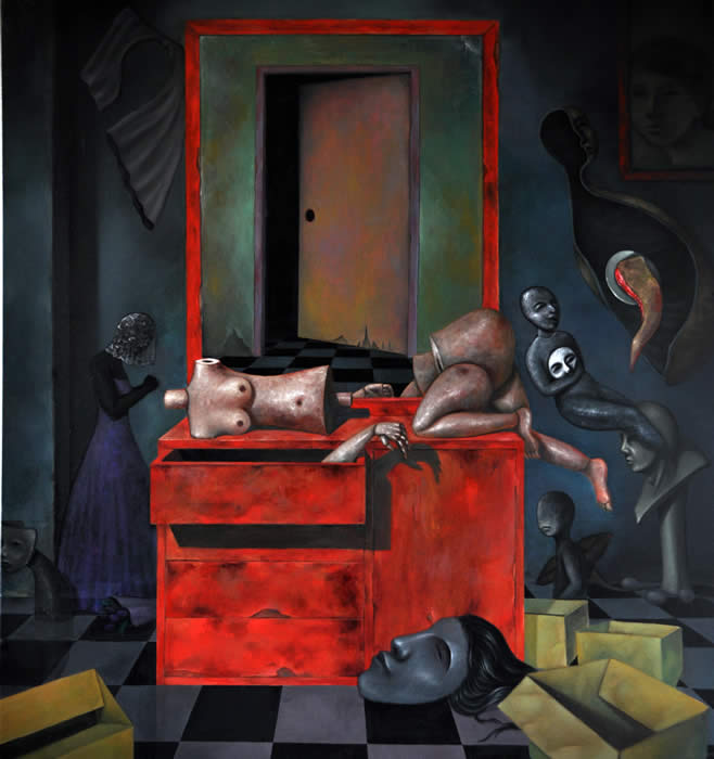 Gan Tee Sheng - Hidden Desires (2011) | Acrylic on canvas; 150cm x 150cm 
