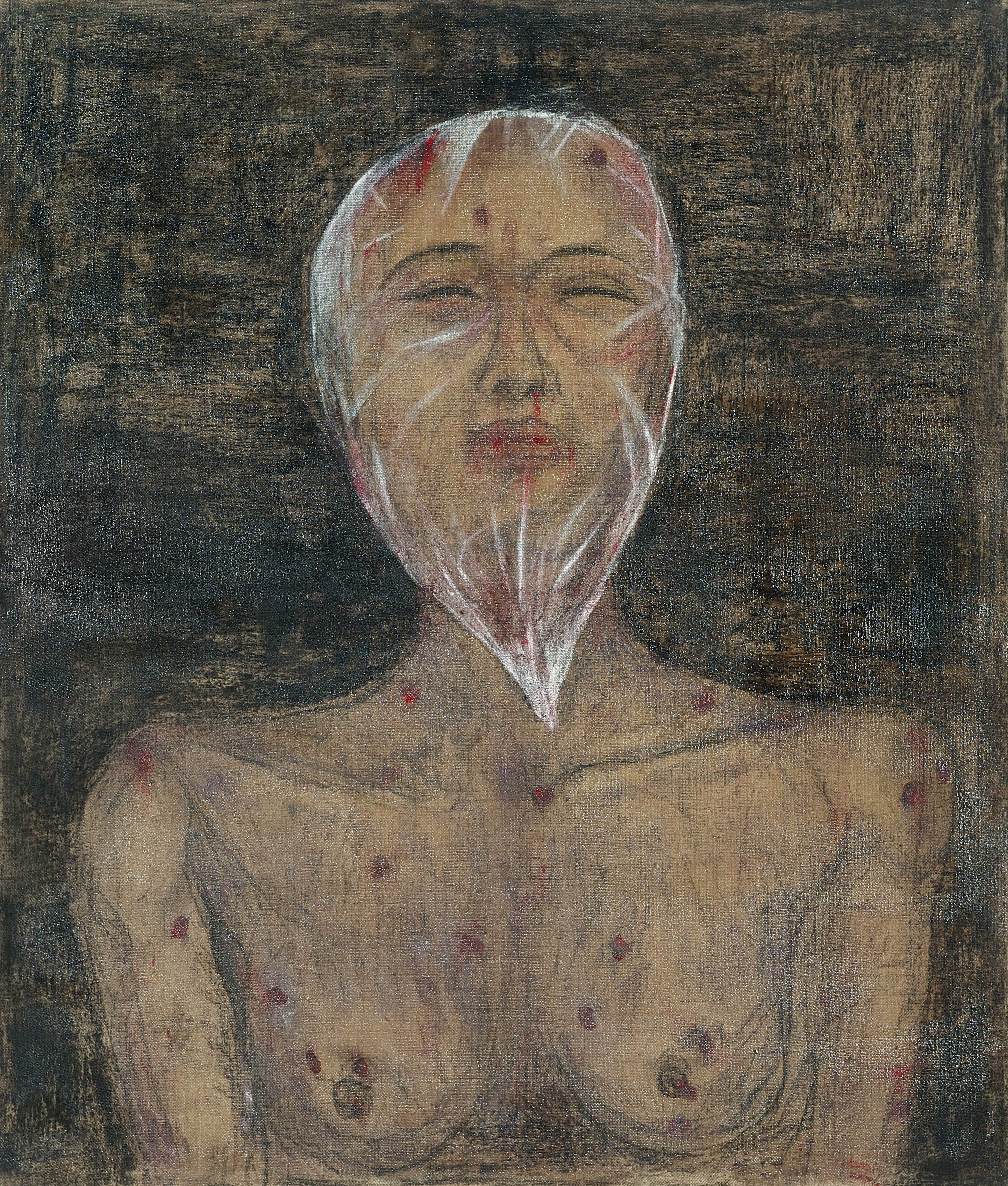 Ciduk, Siksa, Bunuh, Buang V (2018) Acrylic and charcoal on canvas; 170cm x 145cm