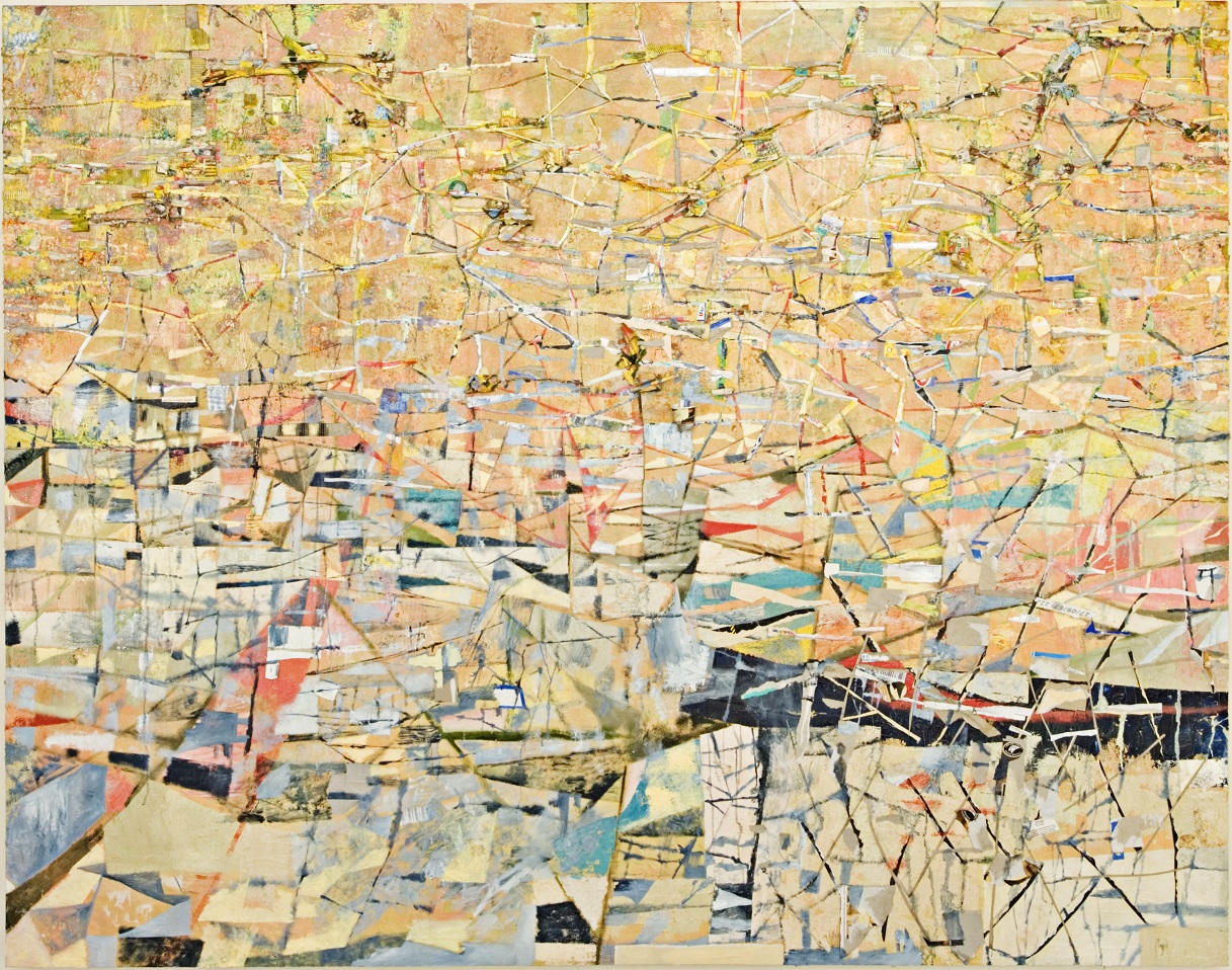 ORGANIC TRACKS, mixed media on canvas, 168 x 214, 2007