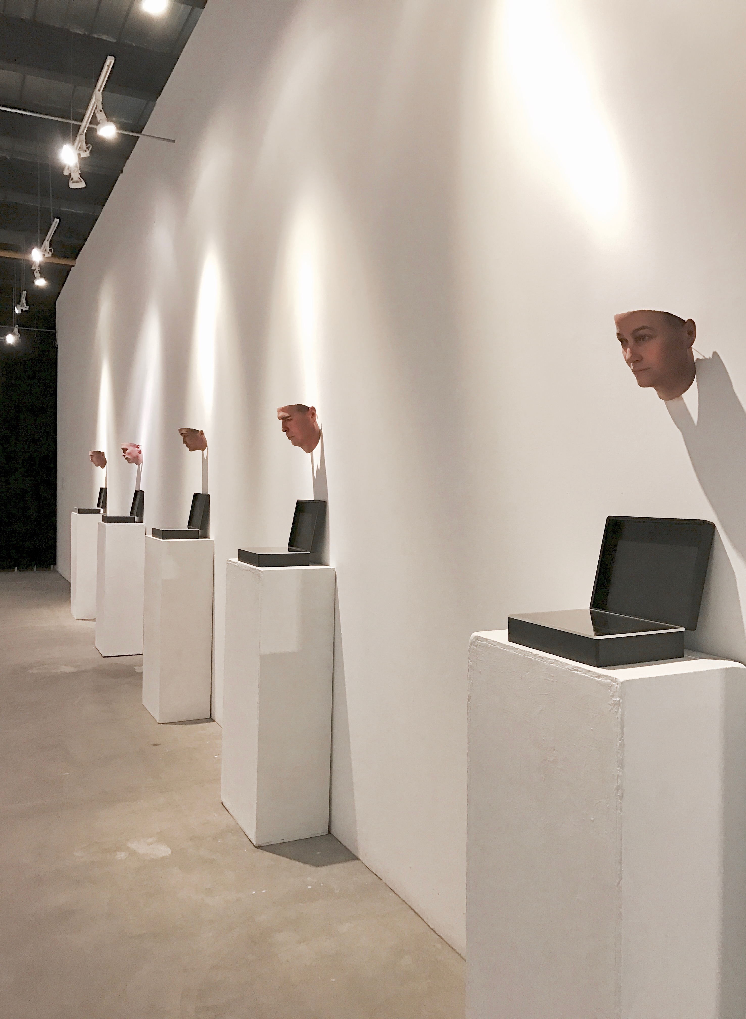 Heather Dewey-Hagborg - Stranger Visions [Installation view] (2012-2013) | Found genetic materials, custom software, 3d prints, documentation; Dimensions vary