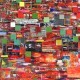 Choy Chun Wei - The Babel Builders Fleeting Persuaders (Close up) (2019) Acrylic, oil, sand and found material on canvas; 92.5cm x 305cm (Diptych) (2)