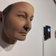 Installation view: Heather Dewey-Hagborg - Watson’s Ghost (2021) | Two 3D printed portraits, with holographic video presented on a Looking Glass Portrait; 8 x 8 x 6 inches